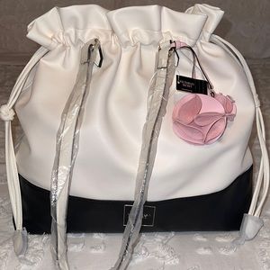 Victoria Secret tote bag. Off White with black bottom. 2 straps